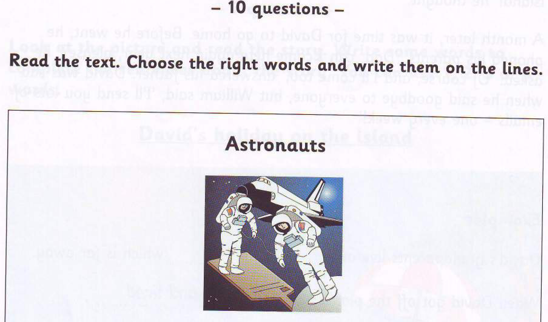 An astronaut in space