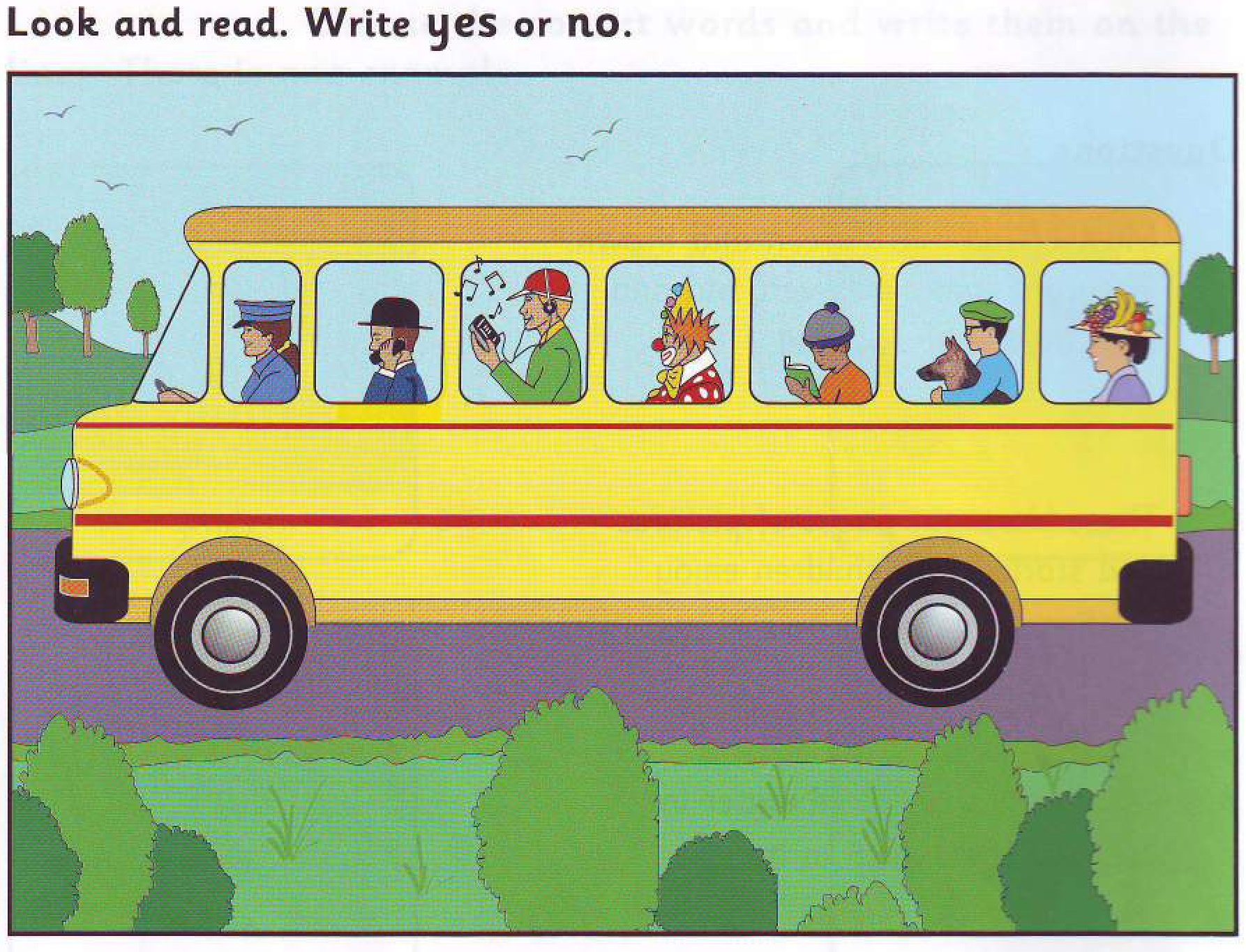 Part 2 scene: a bus full of people