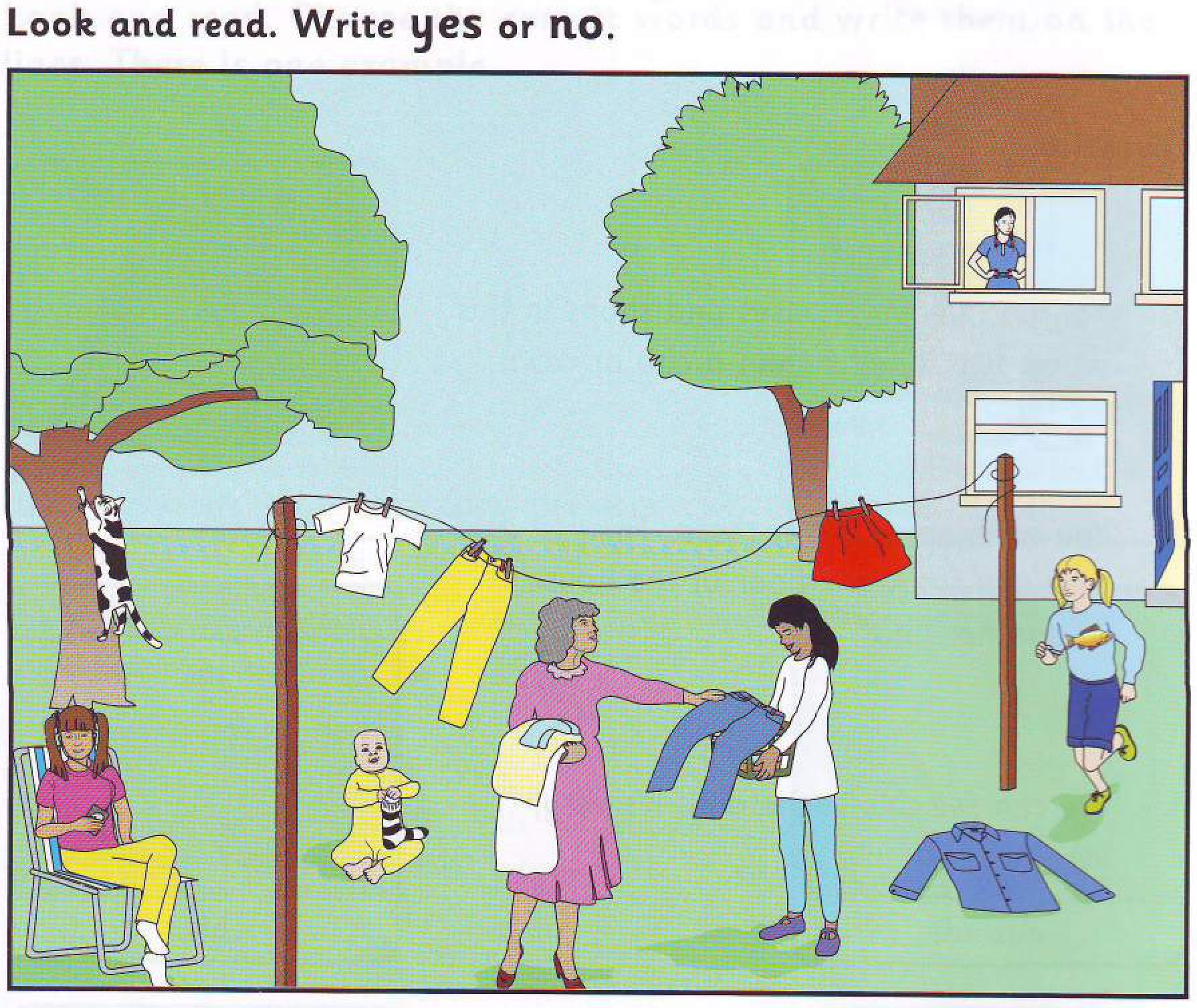 Part 2 scene: a garden with washing