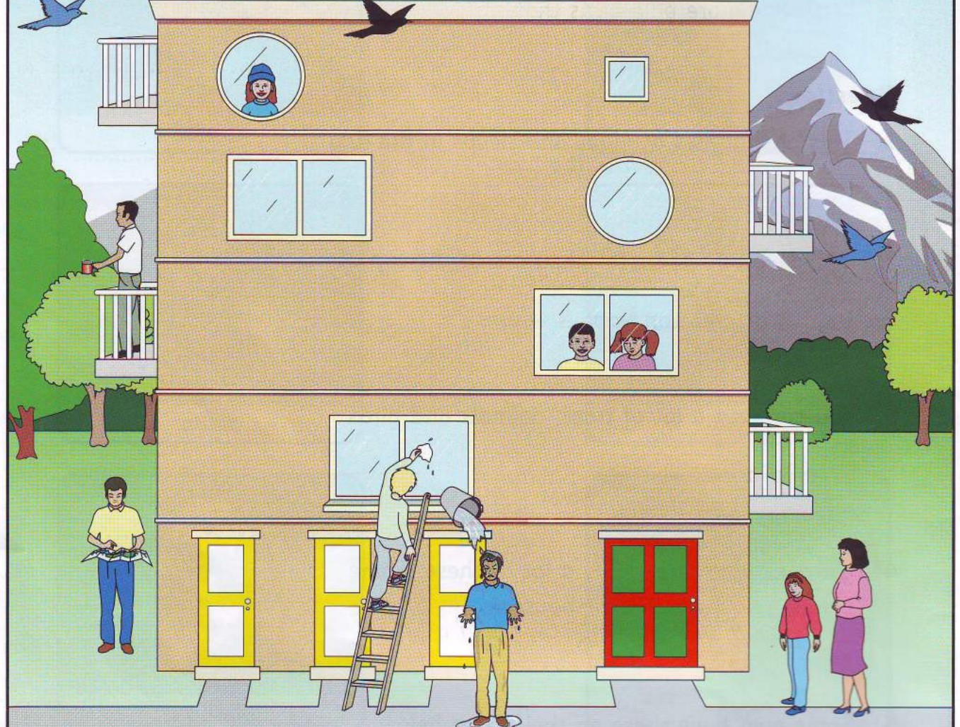Part 2 scene: a block of flats