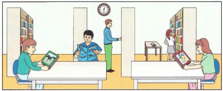 Children in a library