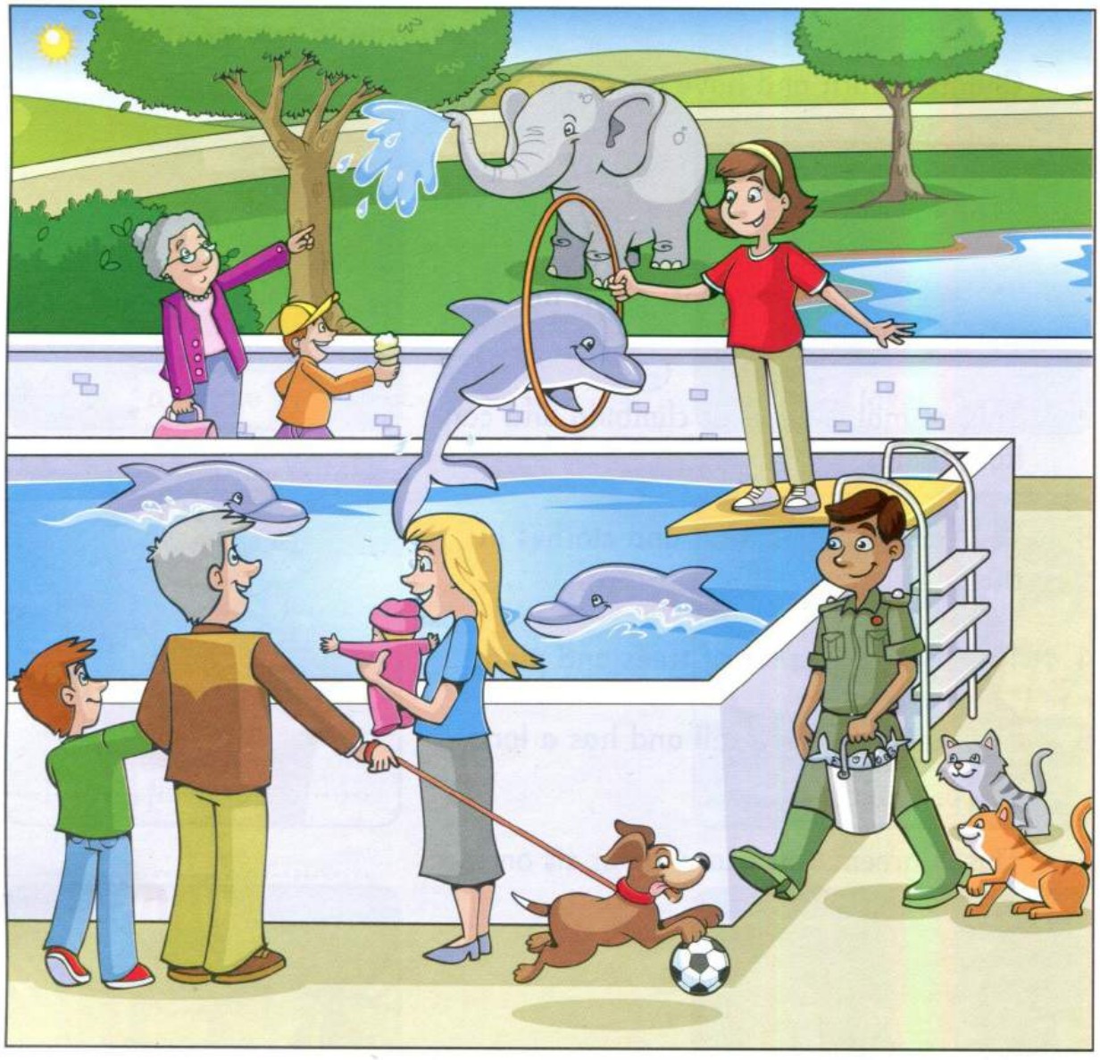 Part 2 scene: a garden by a pool