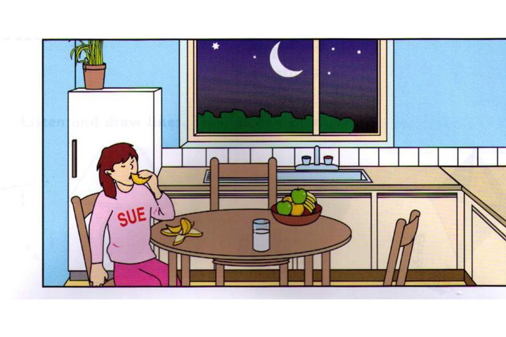 Scene B: kitchen at night