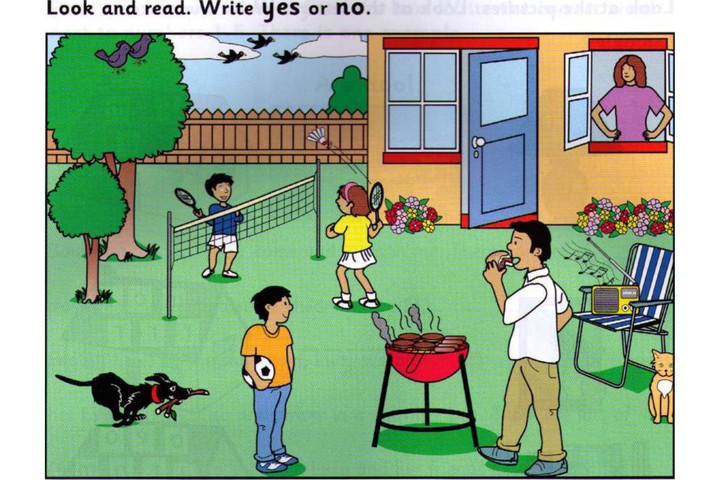 Part 2 scene: a garden barbecue