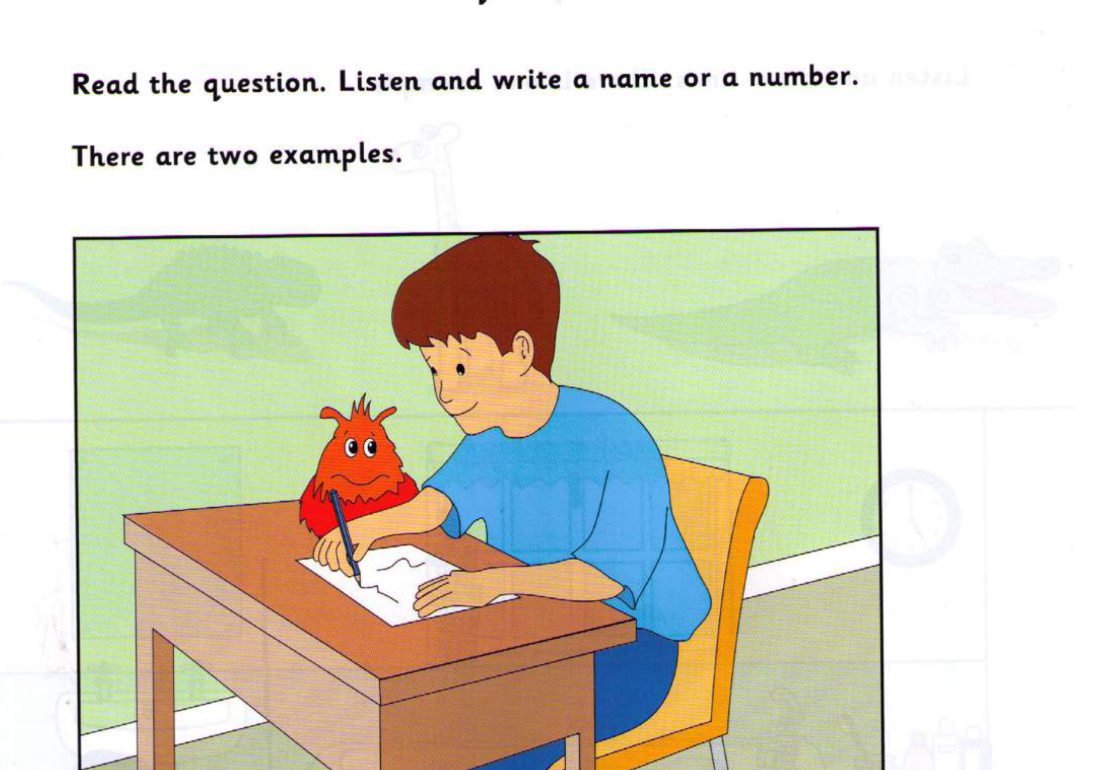 Part 2 scene — A boy and his monster at a desk