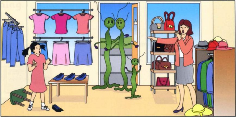 Clothes shop scene B: monsters appear