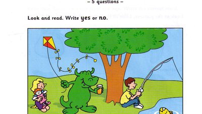 Part 2 scene: boy fishing, girl with monster