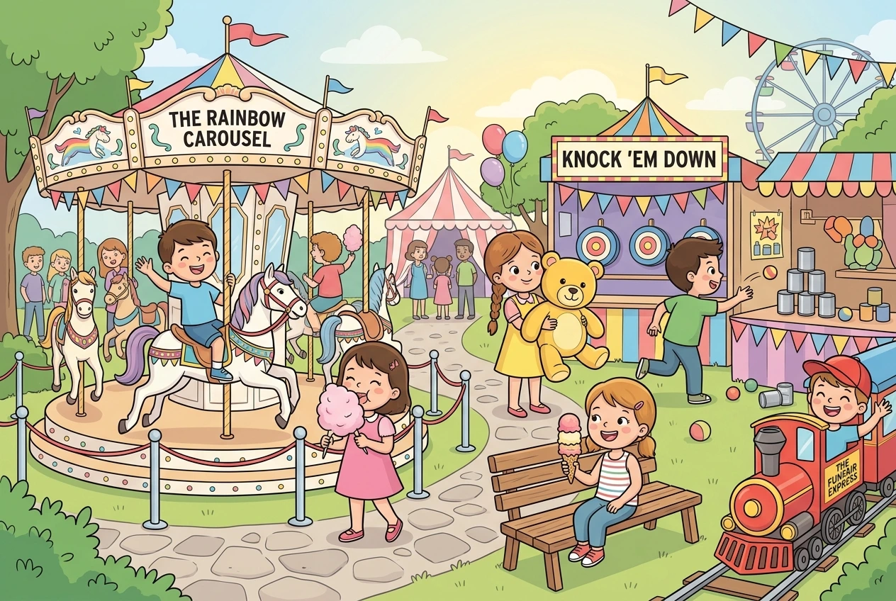 A Fun Day at Rainbow Funfair - Part 1