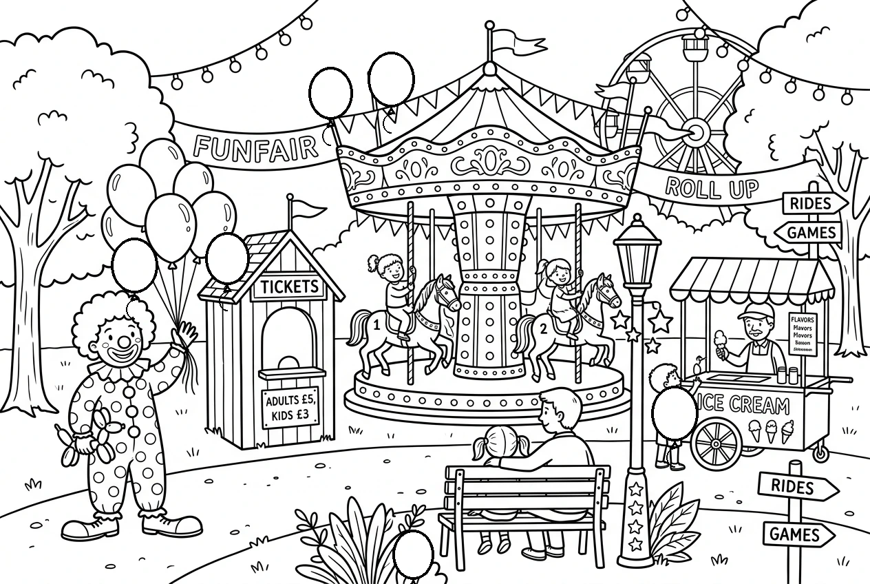 A Fun Day at Rainbow Funfair balloons - Part 4
