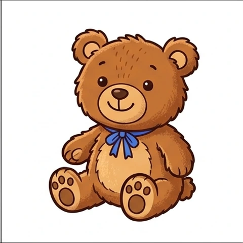 A cute brown teddy bear