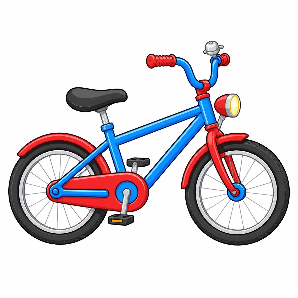 A cartoon bicycle