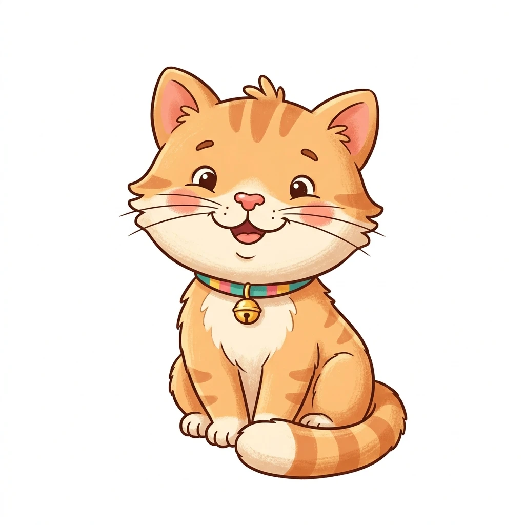 A cute cartoon cat