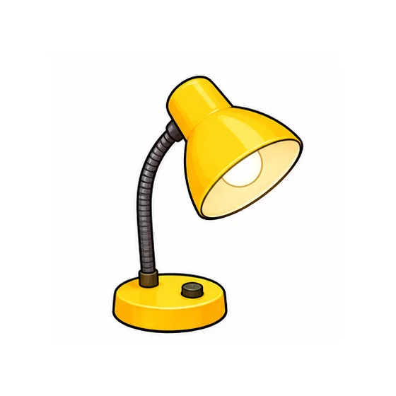 a yellow lamp