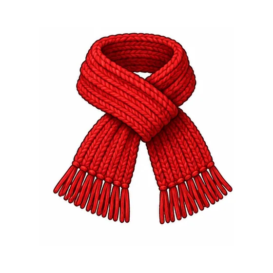 a red scarf