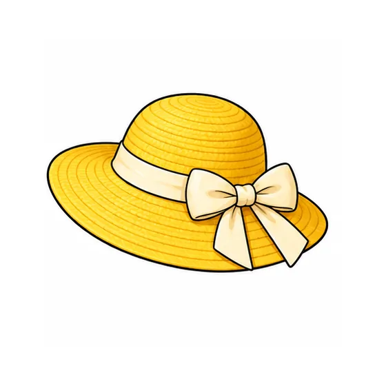 a yellow hat