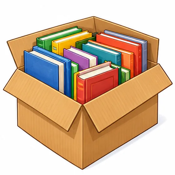 a box of books