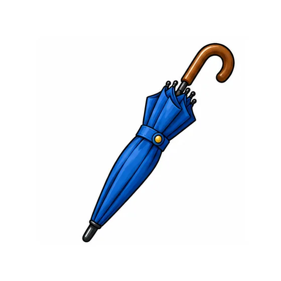 a blue umbrella
