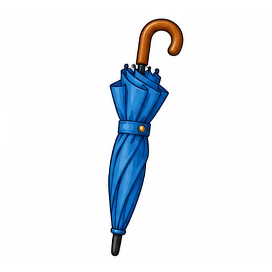a blue umbrella