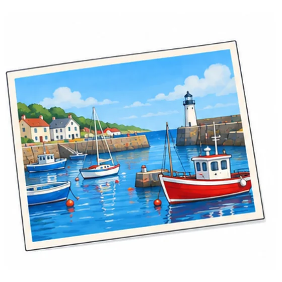 a harbour postcard