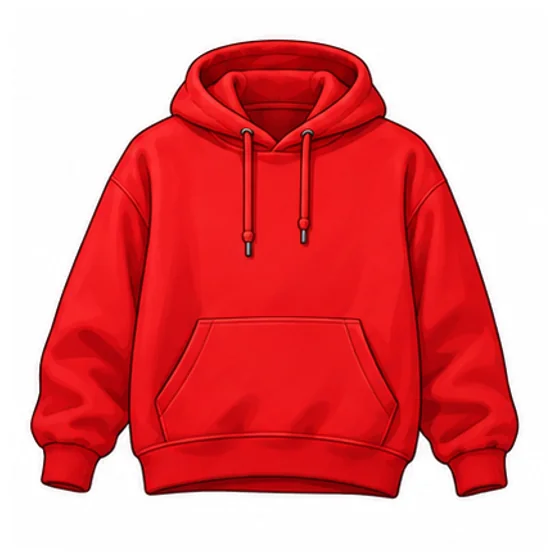 a red hoodie