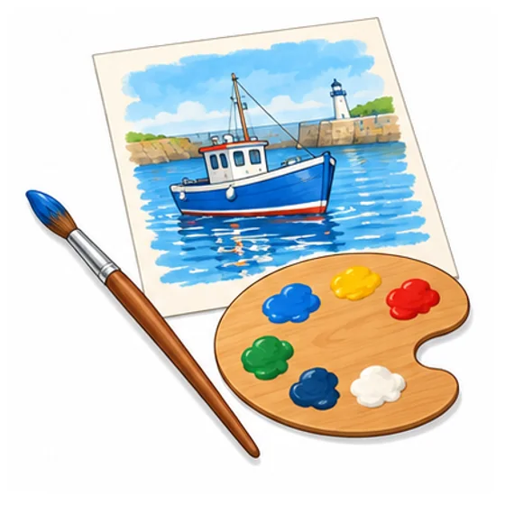 a boat painting class