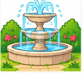 beside the fountain