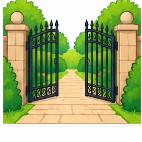 beside the gate