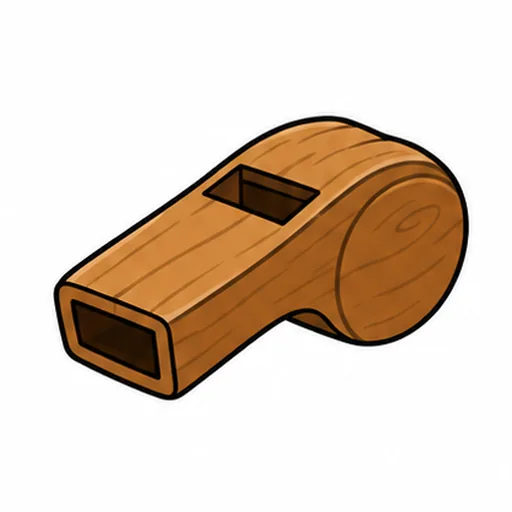 a small wooden whistle