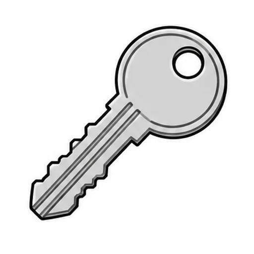 a silver key