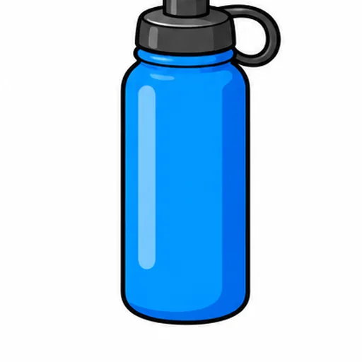 a blue water bottle