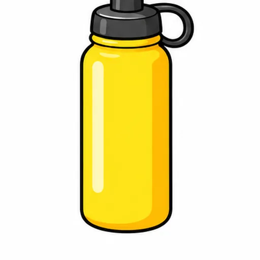 a yellow water bottle