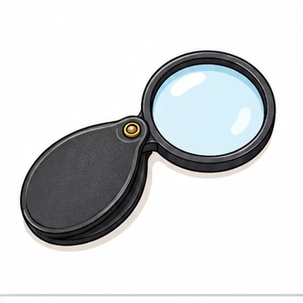 A folding magnifier