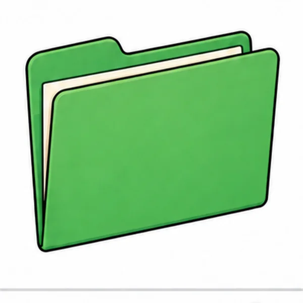 A green folder