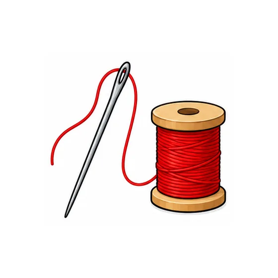 A needle and thread