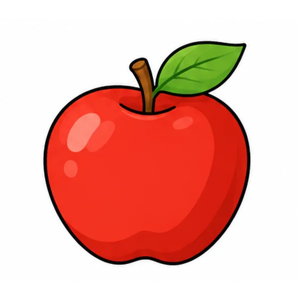 One red apple