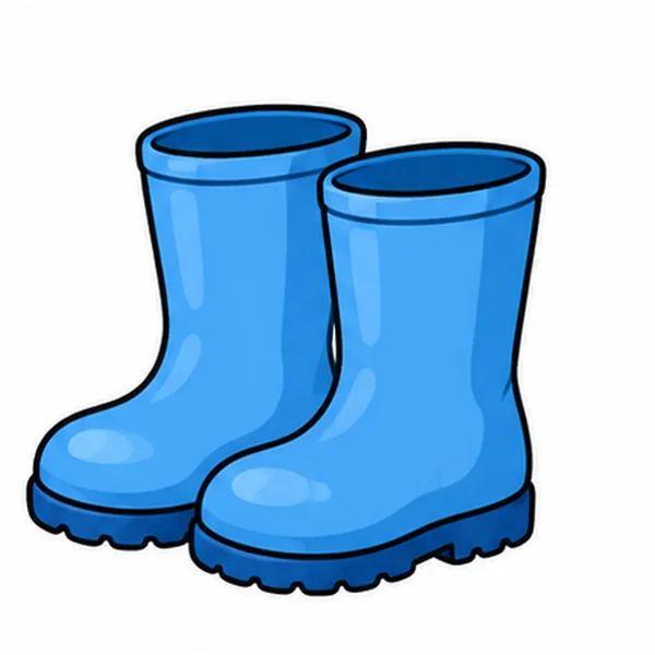 A pair of blue boots