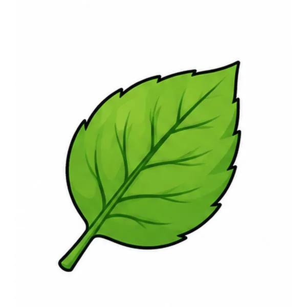 One green leaf