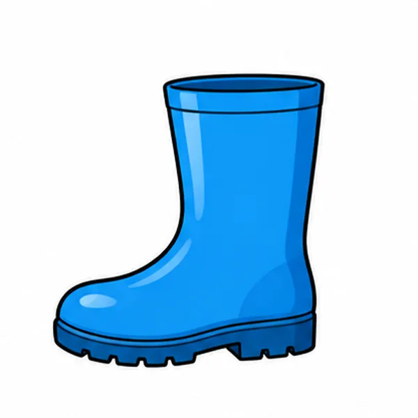 One blue boot