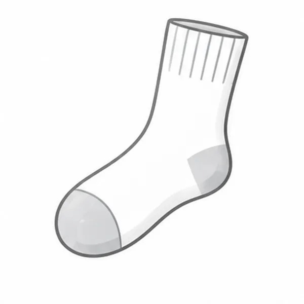 One white sock