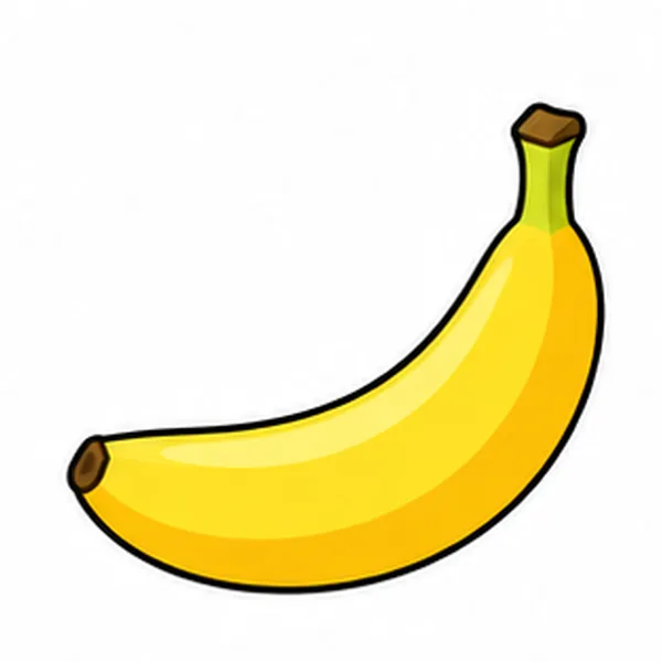 A single yellow banana