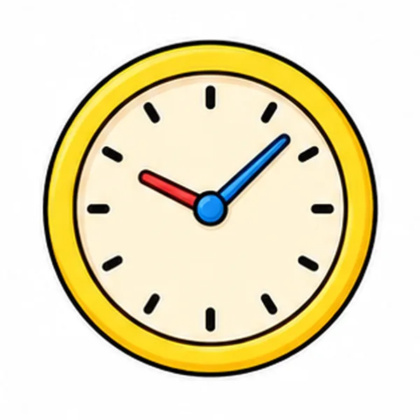 A single round yellow clock
