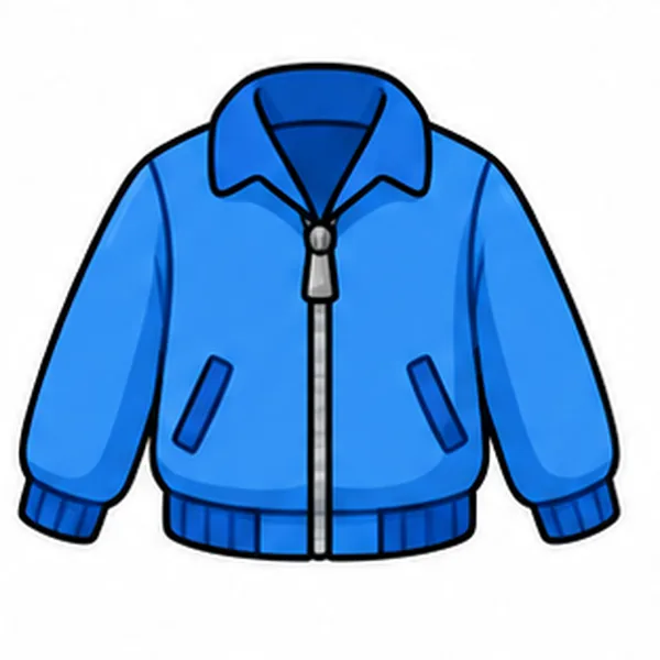 A blue jacket with two long sleeves