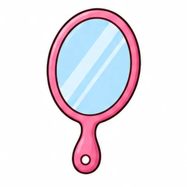 An illustrated mirror for the spelling task