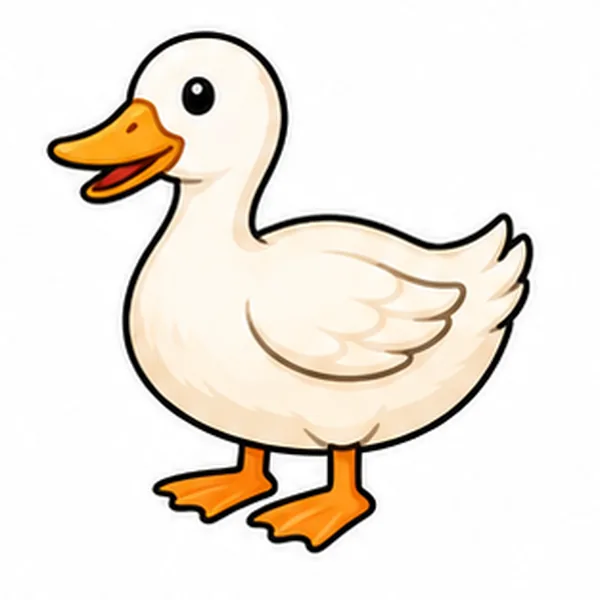 An illustrated duck for the spelling task